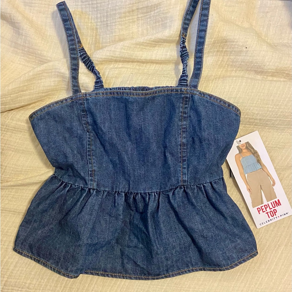 Celebrity Pink Blue Denim Camisole